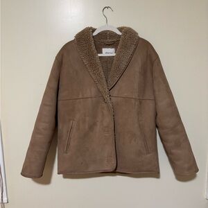 Aritzia Sherpa fleece suede jacket